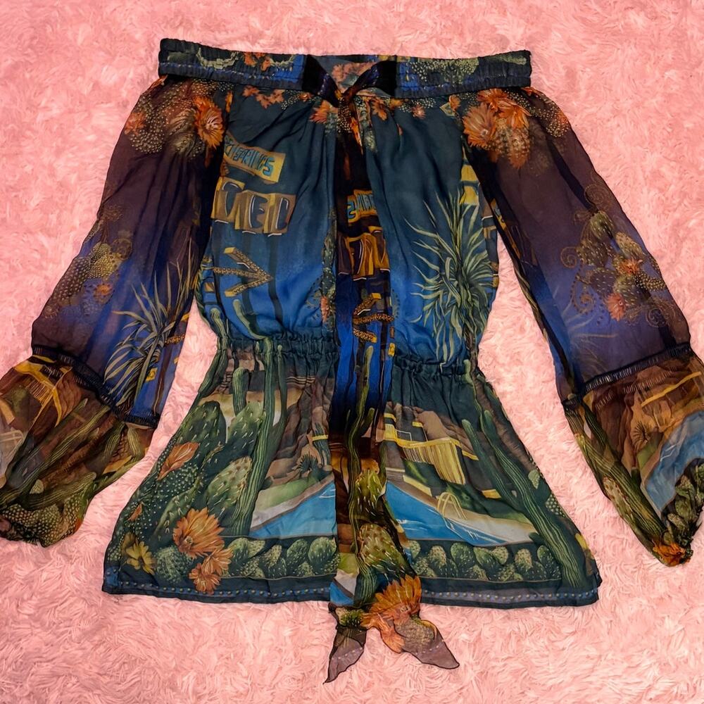 2006 Versace Runway Silk Chiffon Romper Rare - Picture 2 of 7